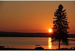 Kab Lake sunset, a fishing lodge located on highway 527.