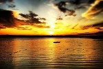 Kab Lake sunset, a campground located on Kabitotikwia Lake.